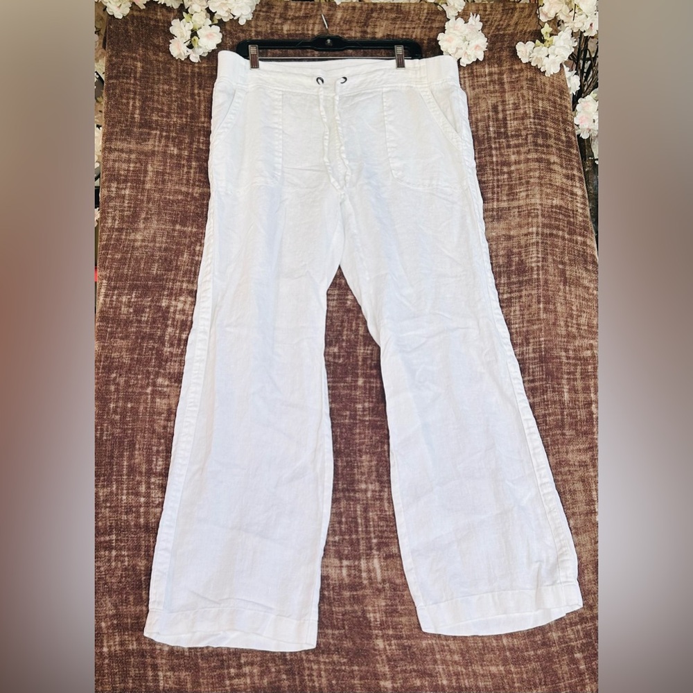 Athleta White Wide-Leg Pants